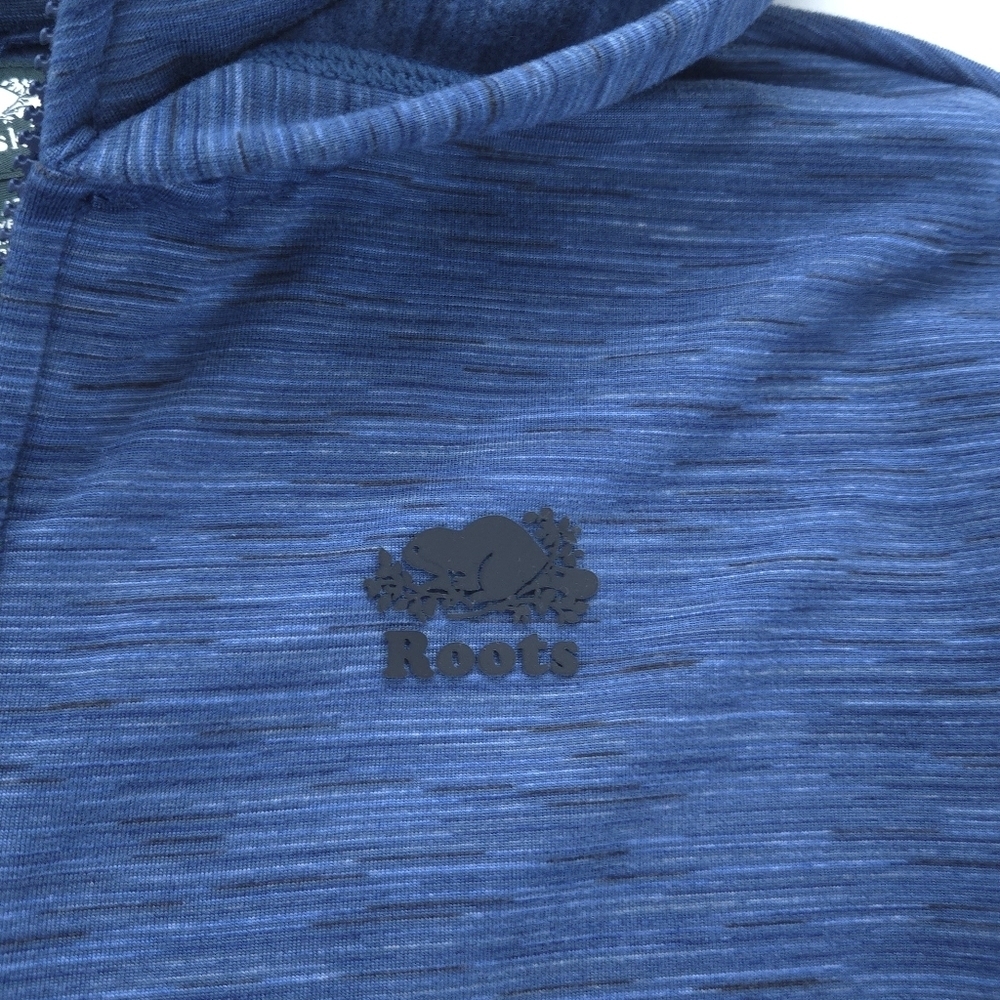 Roots Kids Blue Zip Up Hoodie size XXL 13-14 - Picture 4 of 14